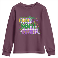 Play Some Boosie Mardi Gras Youth Sweatshirt Funny Fat Tuesday Coquette Louisiana Carnival