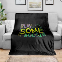 Funny Play Some Boosie Mardi Gras Throw Blanket Beads Carnival Louisiana