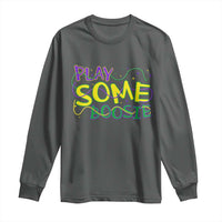 Funny Play Some Boosie Mardi Gras Long Sleeve Shirt Beads Carnival Louisiana