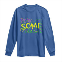 Funny Play Some Boosie Mardi Gras Long Sleeve Shirt Beads Carnival Louisiana