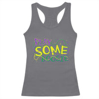 Funny Play Some Boosie Mardi Gras Racerback Tank Top Beads Carnival Louisiana
