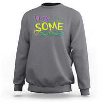Funny Play Some Boosie Mardi Gras Sweatshirt Beads Carnival Louisiana