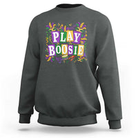 Funny Play Boosie Mardi Gras Sweatshirt Fat Tuesday Carnival Fleur De Lis Music