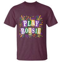 Funny Play Boosie Mardi Gras T Shirt Fat Tuesday Carnival Fleur De Lis Music