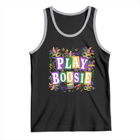 Funny Play Boosie Mardi Gras Tank Top Fat Tuesday Carnival Fleur De Lis Music