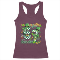 67 St Patricks Day Racerback Tank Top Funny Six Seven Meme Lucky Shamrock