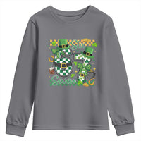 67 St Patricks Day Youth Sweatshirt Funny Six Seven Meme Lucky Shamrock