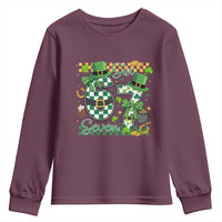 67 St Patricks Day Youth Sweatshirt Funny Six Seven Meme Lucky Shamrock