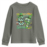 67 St Patricks Day Youth Sweatshirt Funny Six Seven Meme Lucky Shamrock