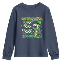 67 St Patricks Day Youth Sweatshirt Funny Six Seven Meme Lucky Shamrock