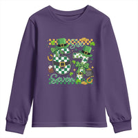 67 St Patricks Day Youth Sweatshirt Funny Six Seven Meme Lucky Shamrock