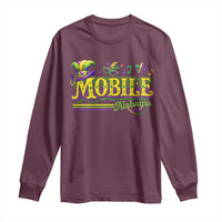 Mardi Gras Mobile Alabama AL Carnival Beads Long Sleeve Shirt