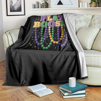 Funny Play Boosie Mardi Gras Throw Blanket Beads Fat Tuesday Carnival