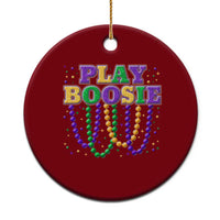 Funny Play Boosie Mardi Gras Ceramic Ornament Beads Fat Tuesday Carnival