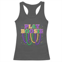 Funny Play Boosie Mardi Gras Racerback Tank Top Beads Fat Tuesday Carnival