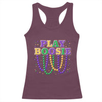 Funny Play Boosie Mardi Gras Racerback Tank Top Beads Fat Tuesday Carnival