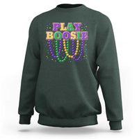 Funny Play Boosie Mardi Gras Sweatshirt Beads Fat Tuesday Carnival