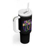 Funny Play Boosie Mardi Gras Tumbler With Handle Beads Fat Tuesday Carnival