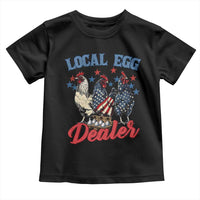 Funny Local Egg Dealer Toddler T Shirt Egg Farmer American Flag Chicken Easter