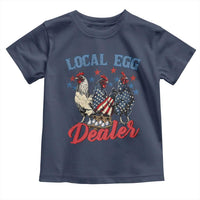 Funny Local Egg Dealer Toddler T Shirt Egg Farmer American Flag Chicken Easter