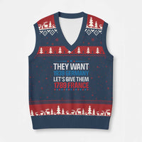 Funny They Want 1939 Germany Let's Give Them 1789 France V-Neck Knit Sweater Vest Political History - Wonder Print Shop
