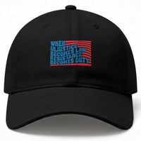 When Injustice Becomes Law Resistance Becomes Duty Baseball Cap Thomas Jefferson Quotes