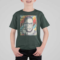 When Injustice Becomes Law Resistance Becomes Duty T Shirt For Kid RBG Quote