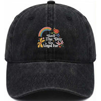 Have The Day You Voted For Washed Cotton Baseball Cap Retro Rainbow