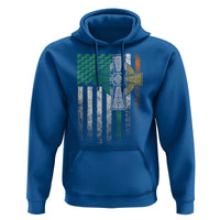 Irish Pride Hoodie American Flag Celtic Cross Shamrock St Patrick's Day