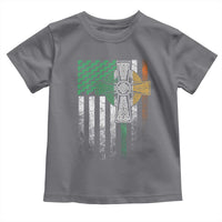 Irish Pride Toddler T Shirt American Flag Celtic Cross Shamrock St Patrick's Day