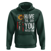 Have The Day You Voted For Hoodie Vintage American Flag Sunflower