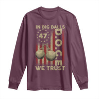 DOGE In Big Balls We Trust 2025 Long Sleeve Shirt Vintage Betsy Ross Flag