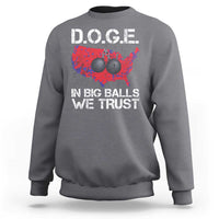 DOGE In Big Balls We Trust 2025 Sweatshirt Vintage American Map
