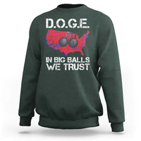 DOGE In Big Balls We Trust 2025 Sweatshirt Vintage American Map