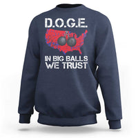 DOGE In Big Balls We Trust 2025 Sweatshirt Vintage American Map
