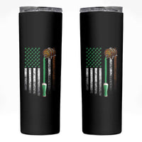 Funny St Patrick's Day Irish Beer Drinking Skinny Tumbler Vintage Irish American Flag - Wonder Print Shop