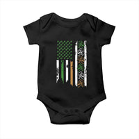 Funny Irish American Vintage Shamrock Flag Baby Onesie