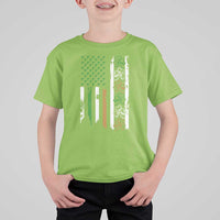 Funny Irish American Vintage Shamrock Flag T Shirt For Kid