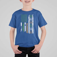 Funny Irish American Vintage Shamrock Flag T Shirt For Kid