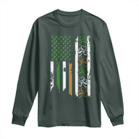 Funny Irish American Vintage Shamrock Flag Long Sleeve Shirt