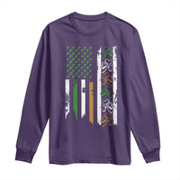 Funny Irish American Vintage Shamrock Flag Long Sleeve Shirt