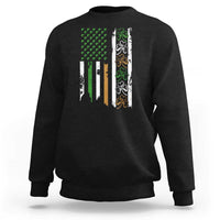 Funny Irish American Vintage Shamrock Flag Sweatshirt
