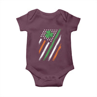 Funny Irish American Flag Shamrock Baby Onesie