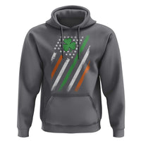 Funny Irish American Flag Shamrock Hoodie