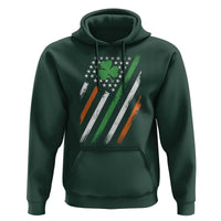 Funny Irish American Flag Shamrock Hoodie