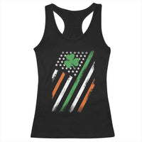 Funny Irish American Flag Shamrock Racerback Tank Top