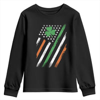 Funny Irish American Flag Shamrock Youth Sweatshirt