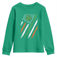 Funny Irish American Flag Shamrock Youth Sweatshirt
