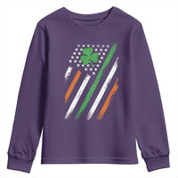Funny Irish American Flag Shamrock Youth Sweatshirt