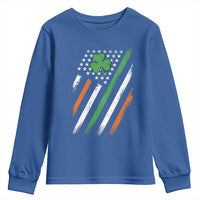 Funny Irish American Flag Shamrock Youth Sweatshirt